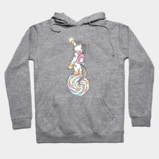 Weird Unicorn Cat busy maintaining the universe Hoodie